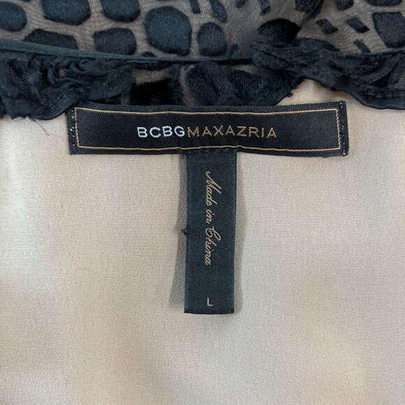 BCBG Maxazria Women's Black Blouson Dress Sz L - Picture 7 of 9
